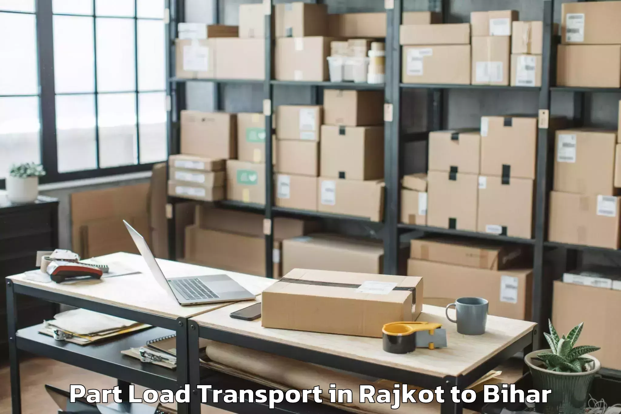 Easy Rajkot to Vasundhra Metro Mall Part Load Transport Booking